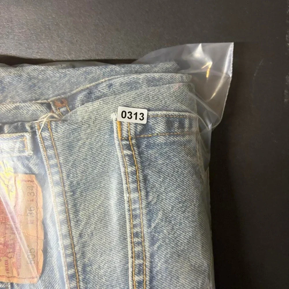 Vintage Levis 505 Regular Fit Jeans 36x34 Faded Blue Denim 90s Skater Grunge